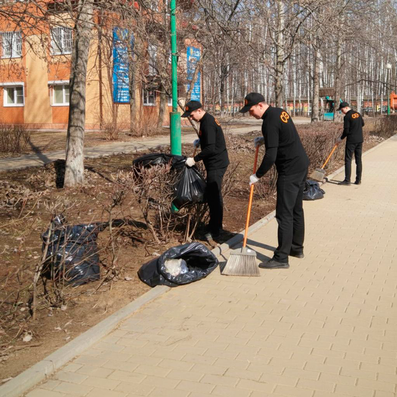 Уборка листьев в Жердевке